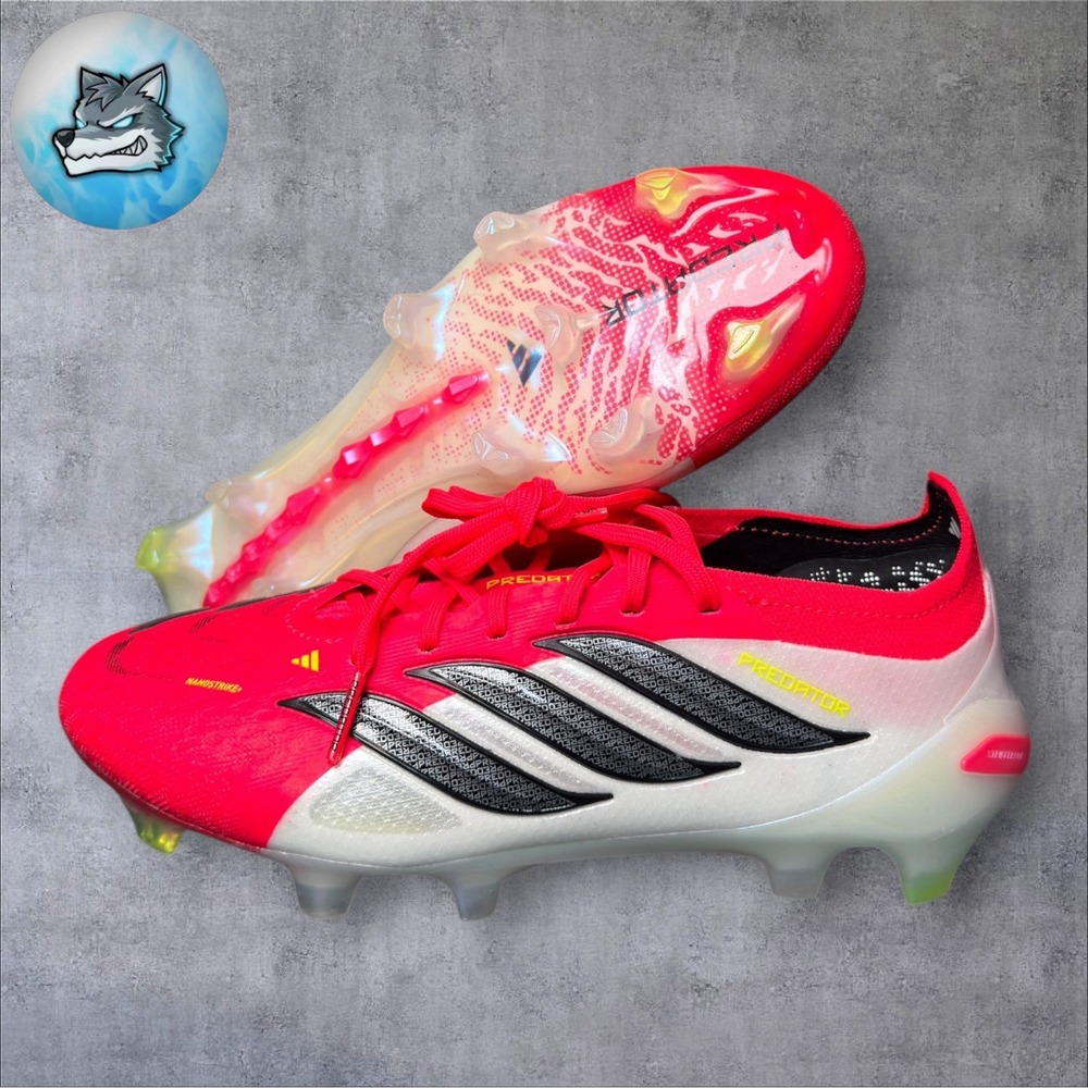 adidas Predator Elite FG Soccer Cleats Lucid Red Born for Goals Men's 10 JS0433